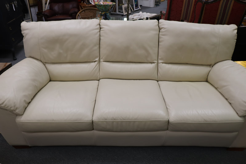 3 seat genuine Italian leather Natuzzi Editions sofa: $1950